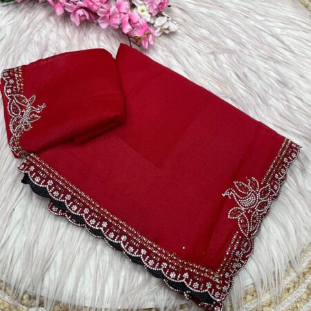 Ruby Royale Embroidered Saree