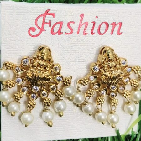 Pearl Bloom Chandbali Earrings
