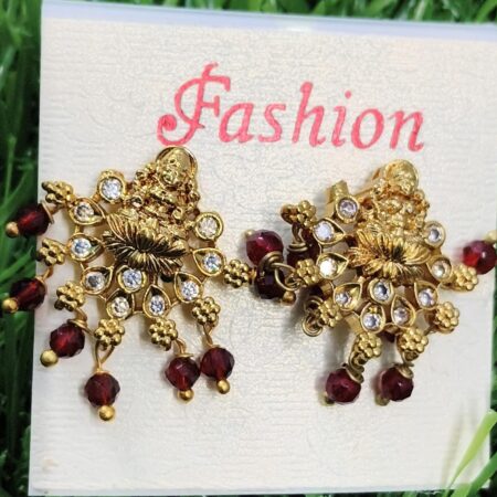 Ruby Bloom Chandbali Earrings