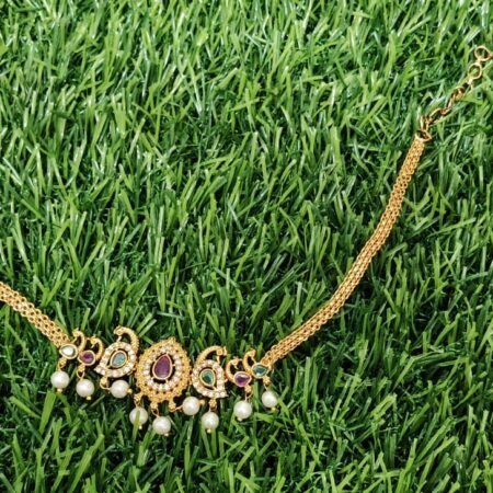 Peacock Pearl Drop Necklace